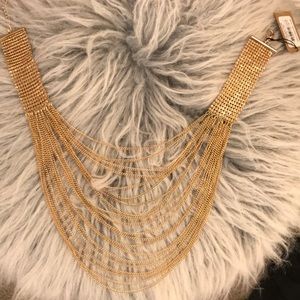Gold multi strand necklace